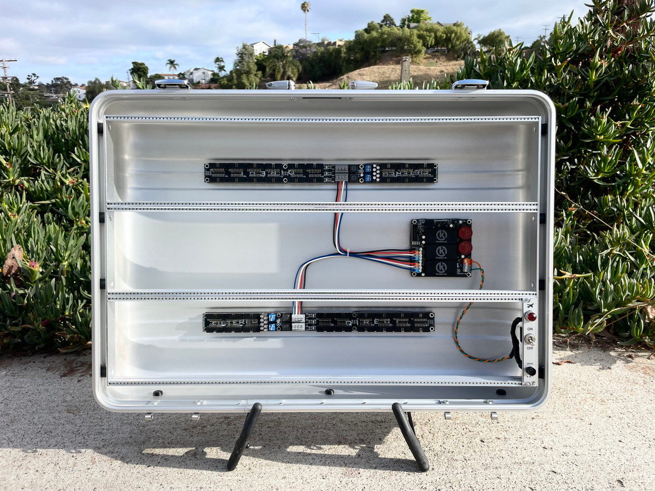Buchla Tiptop 200t series with BPNYC ZERO Halliburton Eurorack Modular Travel Case SILVER 122hp 9U w/MARF